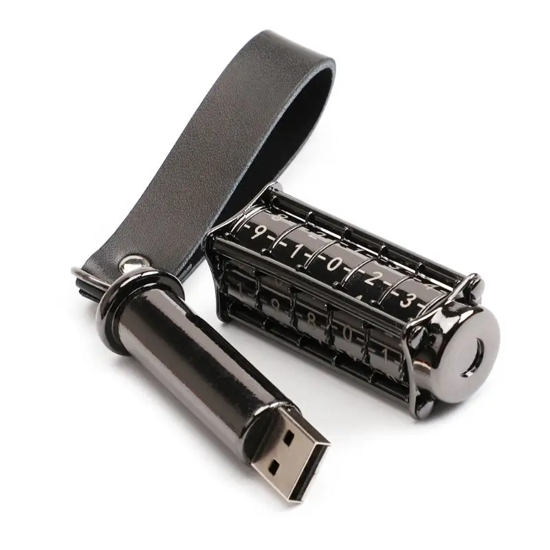 USB флэш-накопитель металлический Флешка U Stick 32G 64G USB2.0 цифровой пароль для данных брелок