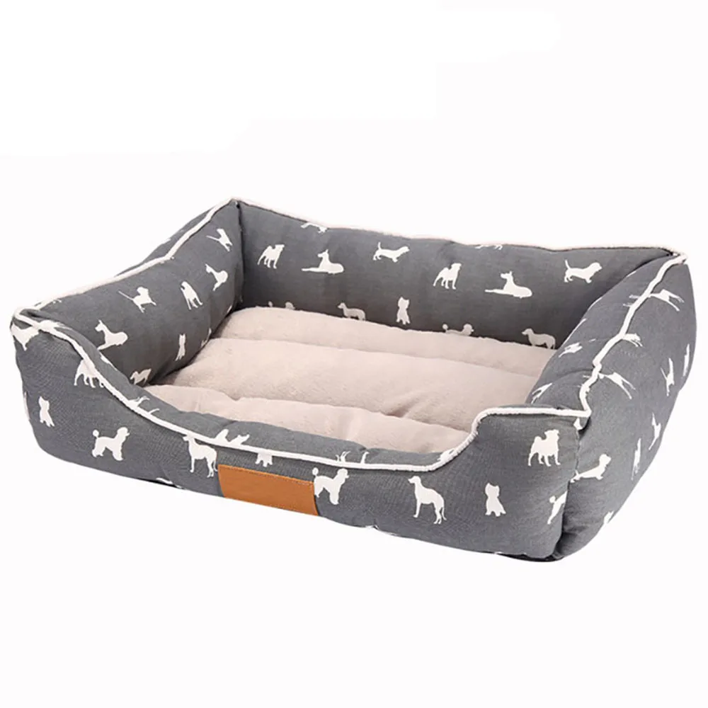 Мягкая кровать для собак и кошек, мягкие диваны для маленьких и больших собак, дышащие домашние питомники для щенков, котят, механическая мойка, кровать для собак PY0105 - Цвет: Gray