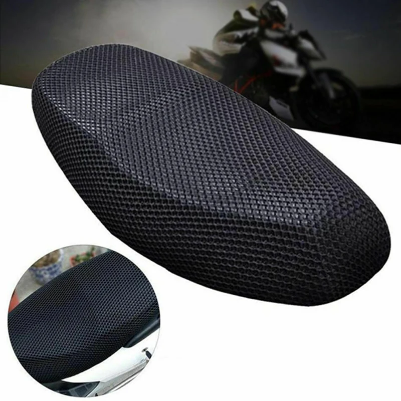 Чехол для сиденья мотоцикла 3D черная велосипедная сетка дышащая подушка Защита от солнца