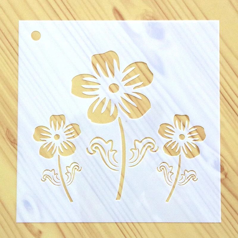 

1pc Stencil Reusable Template Drawing DIY Stencils Flower Painting Tools Photo Album Scrapbooking Diary Bullet Journal Stencils