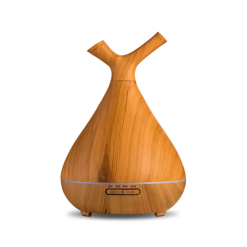 

400ML Aroma Oil Diffuser Ultrasonic wood Air Humidifier Purifier LED Lights Essential Oil Aroma Diffuser For Home Bedroom