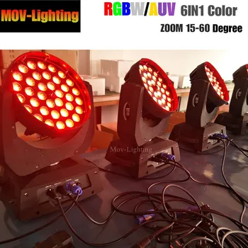 

2unit/lot led beam spot lights with 36pcs 18w rgbw moving head stage light
