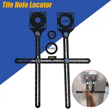 Двойная головка мульти угол измерительная линейка транспортиры Регулируемая линейка напольная плитка отверстие локатор стекло Деревообработка Универсальный перфоратор