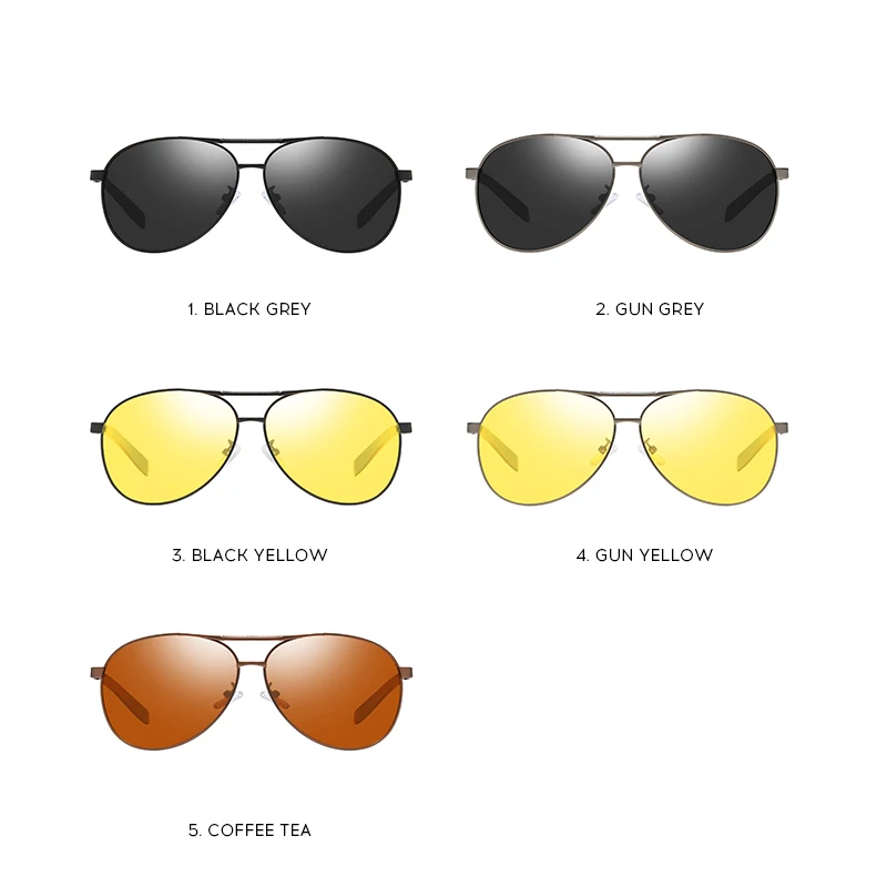 Vintage Pilot Sunglasses Men 2019 Metal Polarized Sunglasses Mens Driving Glasses Classic Shades UV400 Lunette De Soleil Homme