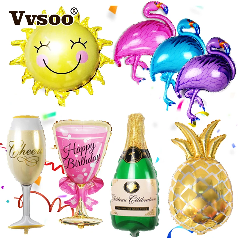 Vvsoo Фламинго/ананас/Beercup алюминиевый воздушный шар для детей взрослых дня
