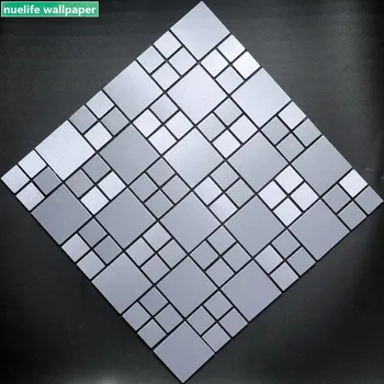 

Metal aluminum composite panel rectangular mosaic wall stickers living room bedroom tile bathroom balcony wall stickers