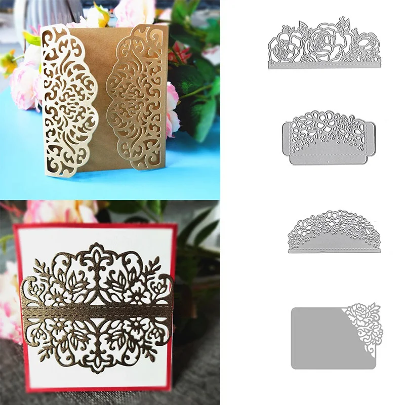 

14 Styles Metal Cutting Dies Stamps Scrapbooking Album Wedding More Card Embossing DIY Rose Flower Cutting Die For Card Making