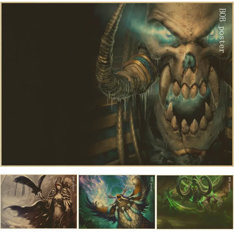 World Of Warcraft Wow Papel Kraft Filme Antigo Papel De Parede