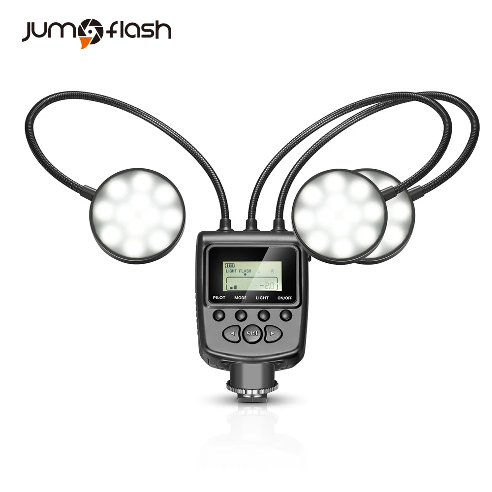 

Versatile Flexible Three Metal Tube Adjustable LED Round Light Flash with LCD Display Macro Close-up Photography Lighting