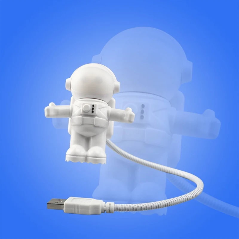 Горячая абсолютно креативный космонавт светодиодный гибкий USB светильник для ноутбука ПК ноутбук USB светильник светодиодный