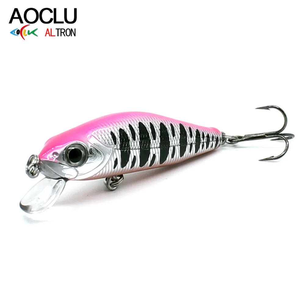 AOCLU jerkbait wobblers سوبر جودة 6 ألوان 55 مللي متر الصلب الطعم أسماك Crankbait الصيد السحر غرق VMC السنانير شحن مجاني AOCLU jerkbait wobblers سوبر جودة 6 ألوان 55 مللي متر الصلب الطعم أسماك Crankbait الصيد السحر غرق VMC السنانير شحن مجاني