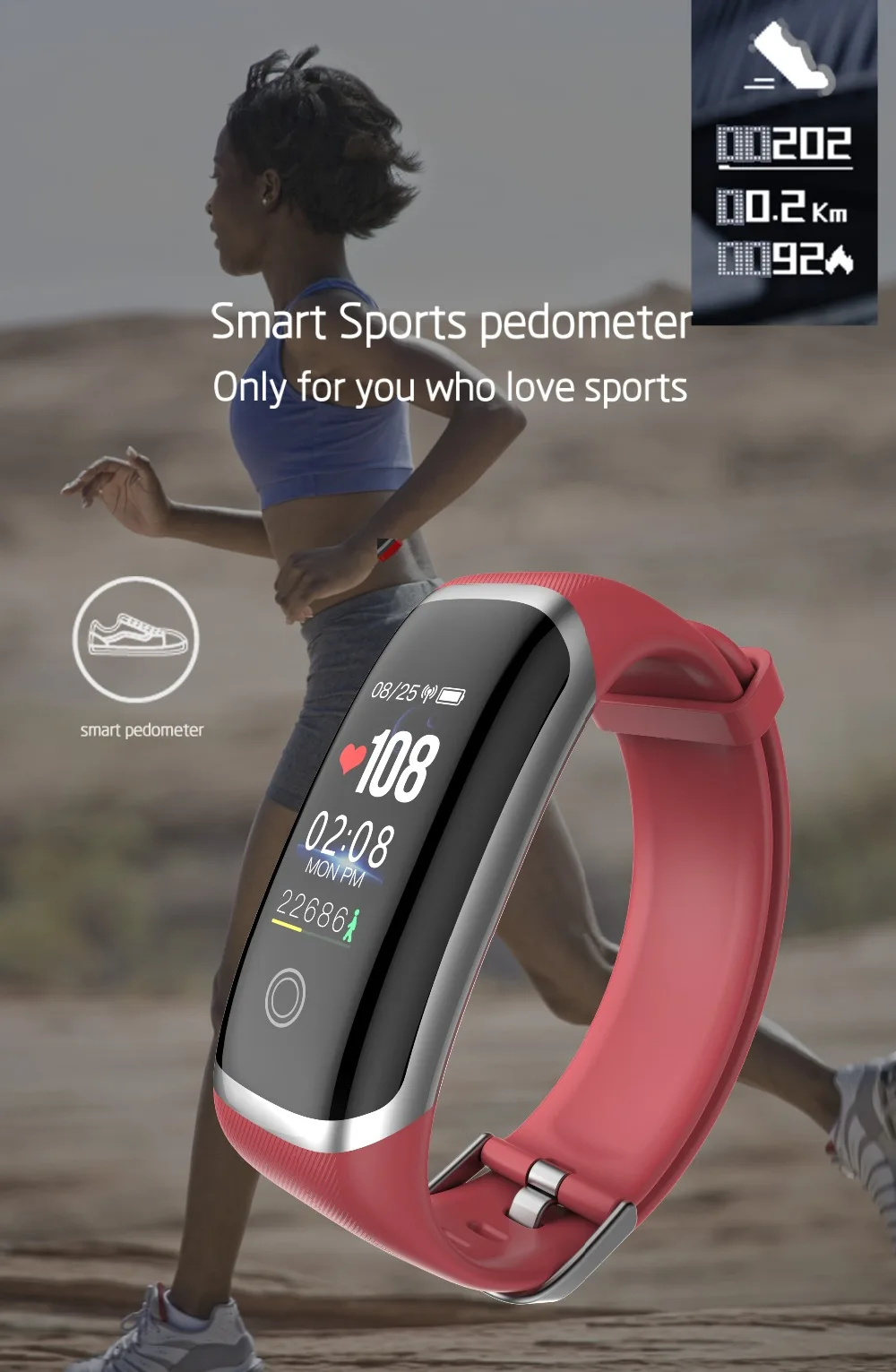 Фитнес-трекер M4 водонепроницаемый IP67 кровяное давление умный браслет Bluetooth напоминание о звонке спортивный браслет для iOS Android телефон