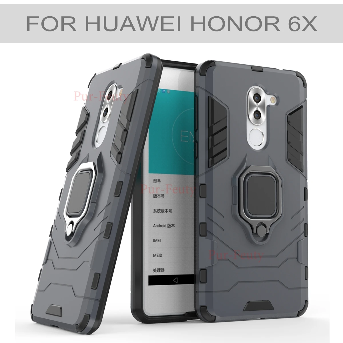 Intens schuif Beangstigend Cases for Huawei Honor X6 BLN-L21 360 Protection Silicone PC Ring Holder  Shockproof Protective for Huawei Honor 6X 6 X BLN L21 - buy at the price of  $3.63 in aliexpress.com | imall.com