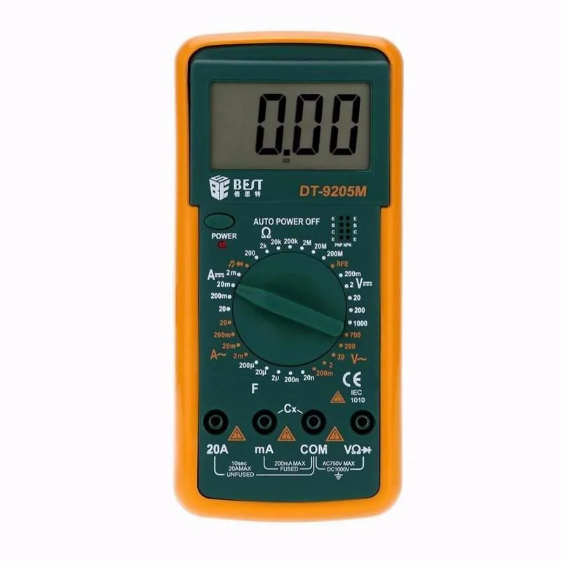 

BEST DT-9205M Intelligent Digit Multi-meter Multi-function Digital Meter Handheld Large Screen LCD Multimeter