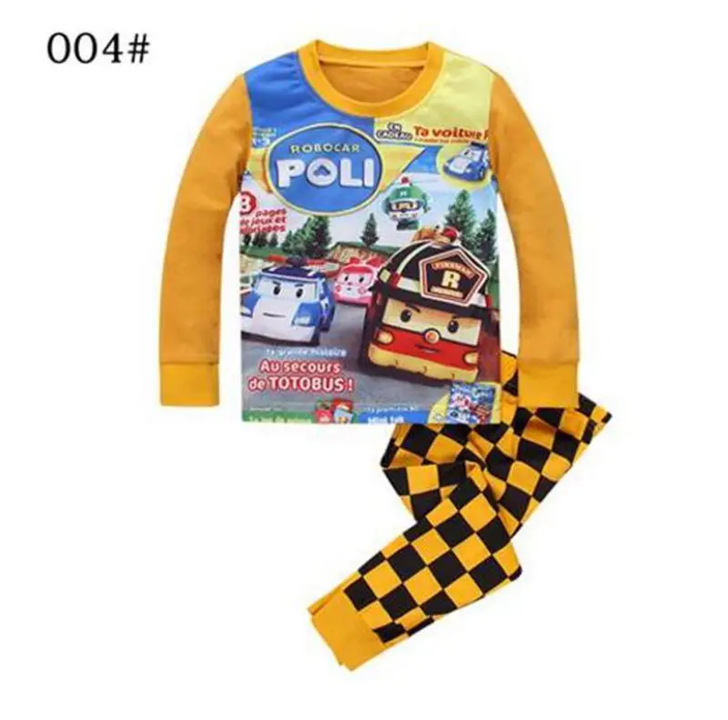 НОВЫЕ комплекты одежды для детей, модный костюм с мультяшным принтом Детские пижамные комплекты, Пижама для младенцев с длинными рукавами - Цвет: at the pictures