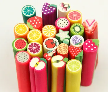 

Wholesale Canes Fruit Nail patch bold Queen Fimo clay color decals diy nail jewelry 10pcs/lot