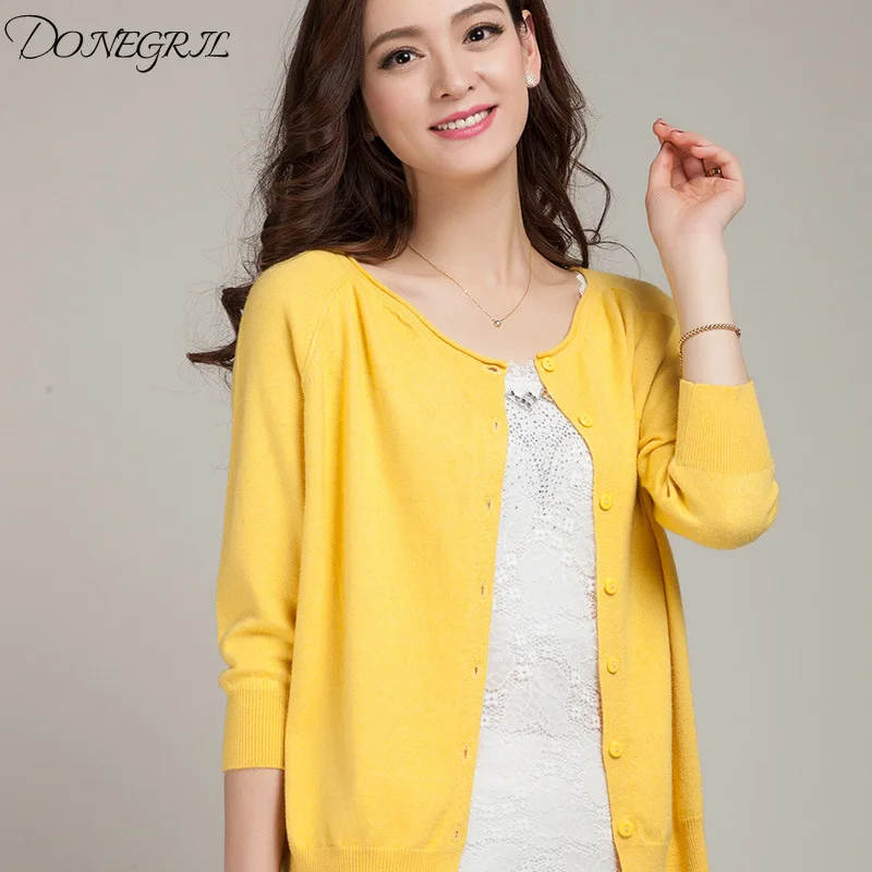 2020 Spring New Korean Wool Sweater Female Loose Slim Knitted Cardigan Fashion Round Neck Women Sweaters |