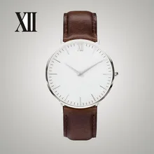 Bracelet brun. mince Cas De Marque Conception Montres Aucun Nom. japon Quartz Machine