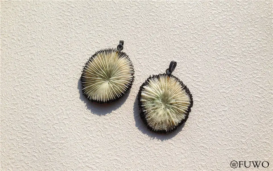 Natural Fossil Coral Pendant 8