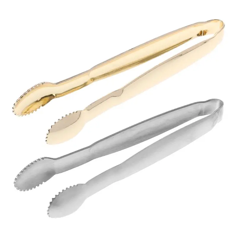 

Stainless Steel Sugar Clamp Tongs Clip Ice Cube Coffee Bar Buffet Kitchen Tools 2 Colors