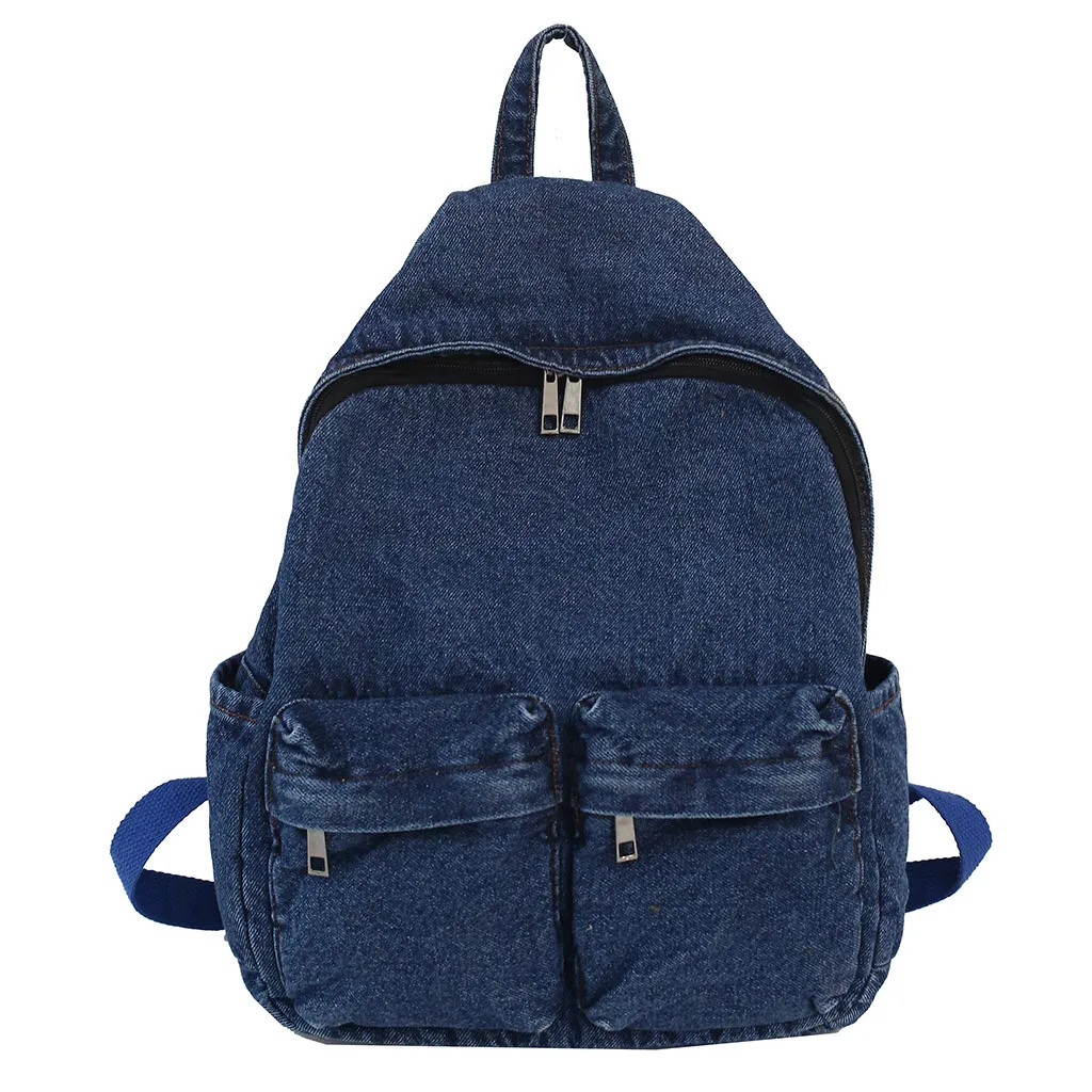 Высококачественный винтажный рюкзак из потертой джинсовой ткани, многофункциональная дорожная сумка для девочек, школьные сумки JUNE18
