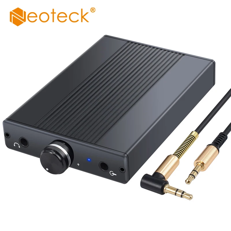 Портативный Hi Fi усилитель для наушников Neoteck 1500 мАч с кабелем 3 5 мм usb кабель