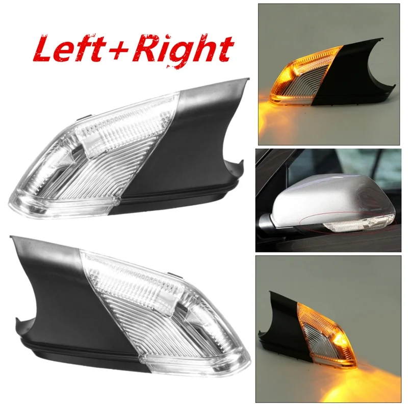 

Left+Right Side Wing Car Styling Rearview Mirror Turn Signal Light Indicator Led Lamps Bar Lighting For 05-09 for VW Polo mk4 FL
