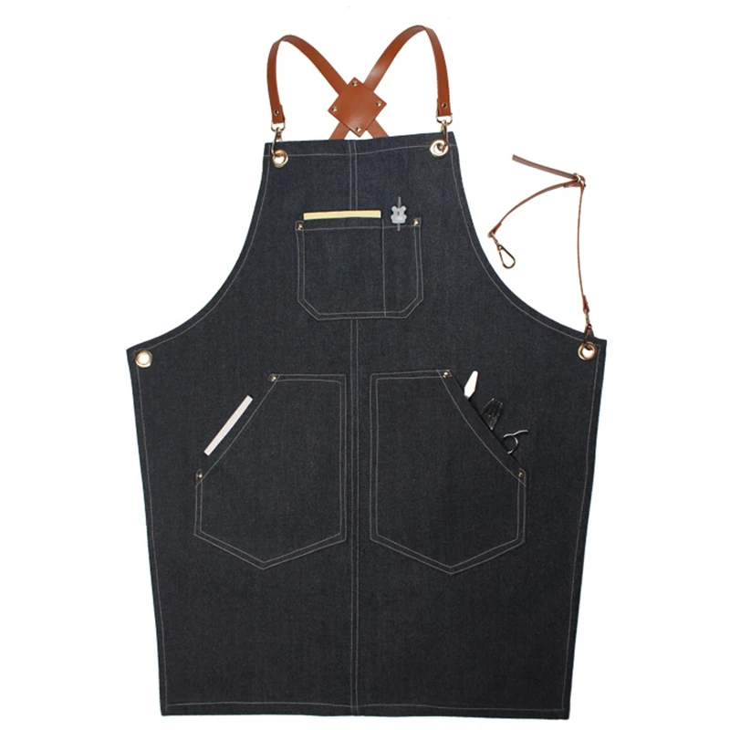 Aprons джинсы унисекс для взрослых простые из джинсовой кожи женские фартуки мужчин