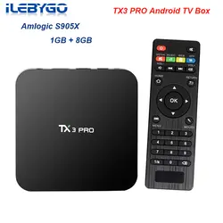 ILebygo TX3 PRO Android 7,1 ТВ Box Amlogic S905X quad core Smart ТВ BOX 4 K Wifi BOX Smart Media плеер 1 GB/8 GB телеприставки