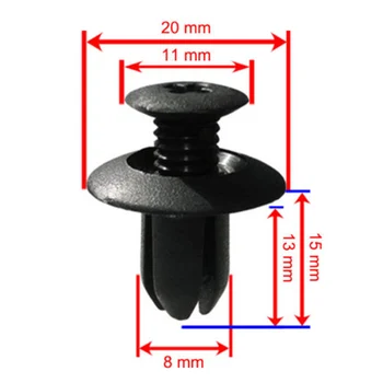 

Rivet Car Clips 50pcs Front Bumper Fender For Mazda 3 6 Ford Aspire Auveco A17632 New