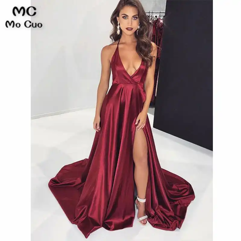 satin prom dresses 2018