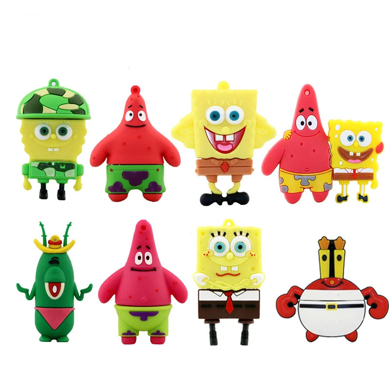 

Pen Drive Cartoon SpongeBob 8GB 16GB 32GB Usb Flash Drive Memory Stick Storage Pendrive Patrick Star Pendrive Mini Flash Card