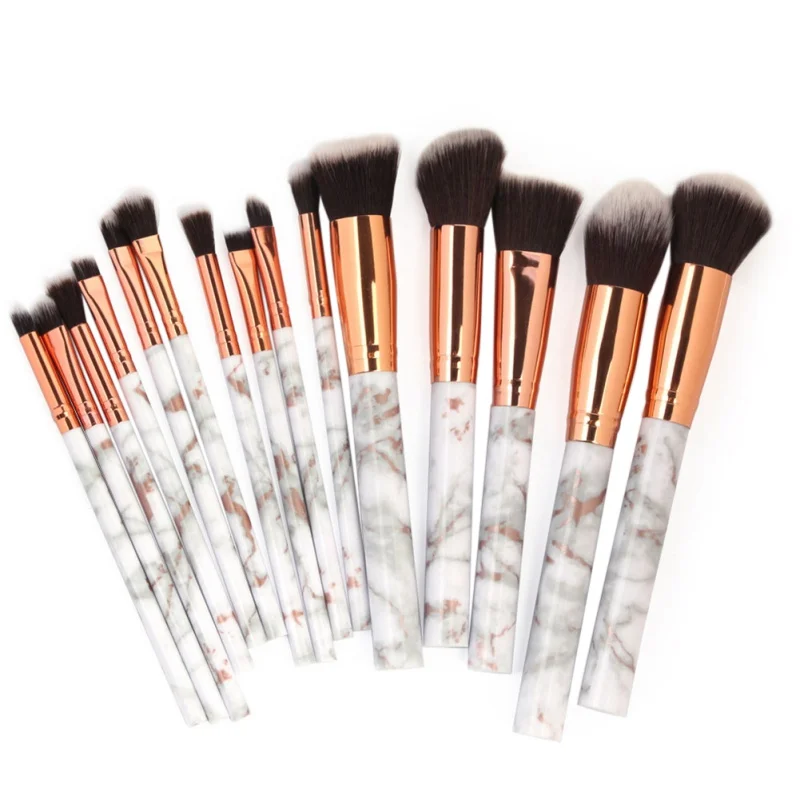

Makeup Brushes Professional Marbling Handle Powder Foundation Eyeshadow Lip Make Up Brush Set