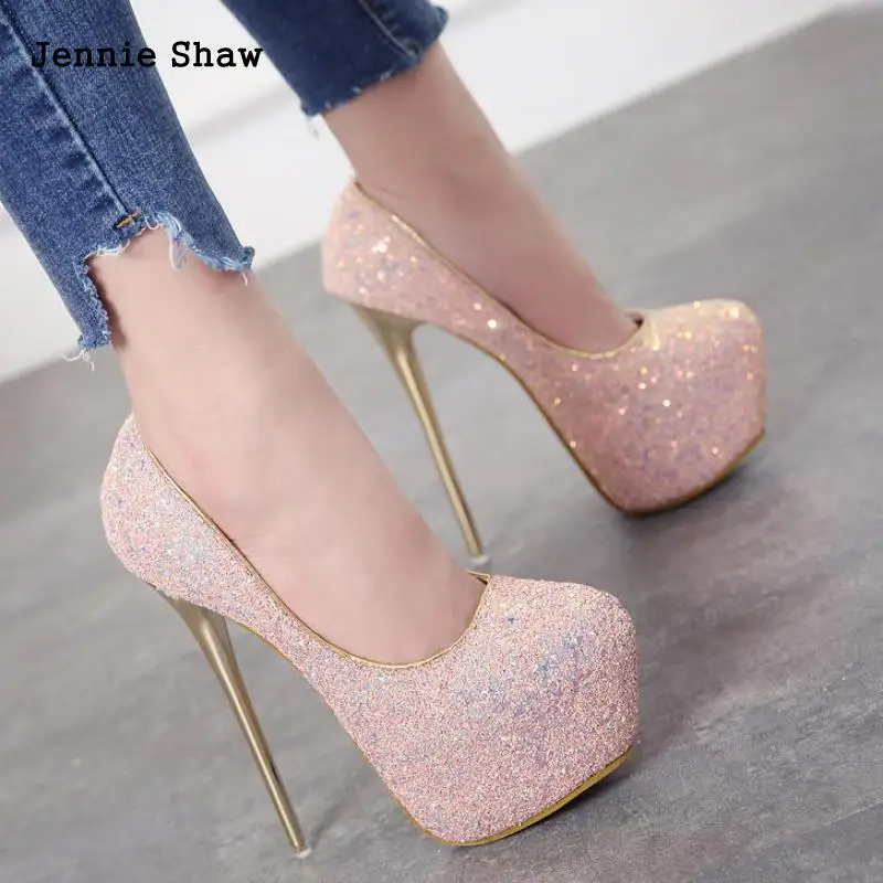 Thin Heels Party Summer Fashion Extreme High Heels Sexy Pumps Platform Stiletto Women Shoe Size 43 44 45