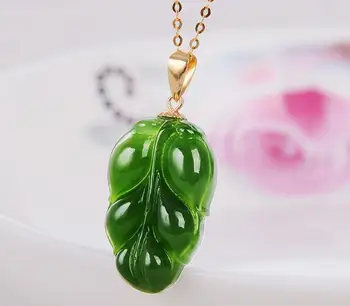 

Fashion Natural spinach green men and women Pendant necklace