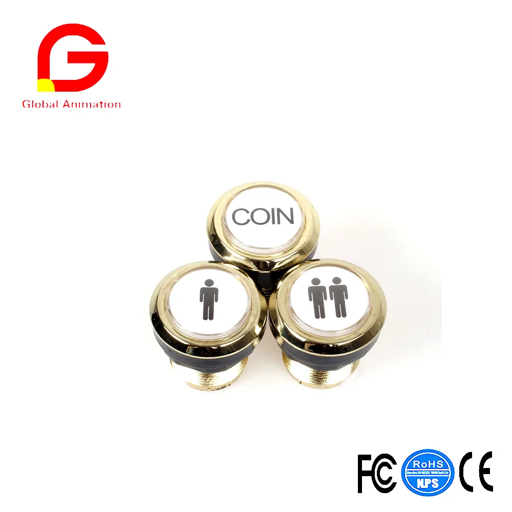 Arcade Game DIY Accessories Kit for PC and Raspberry Pi 5Pin joystick + gilded  LED Illuminated push buttons