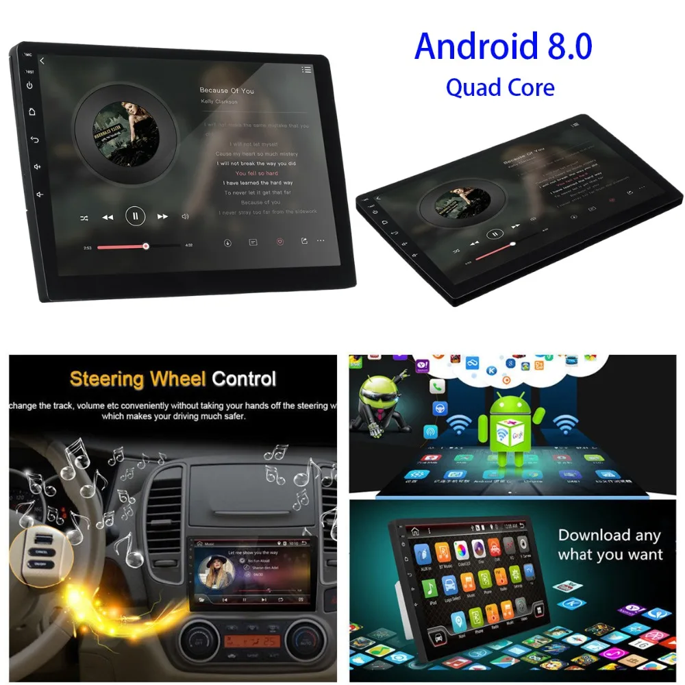 Автомобильный стерео 2 din Автомобильный мультимедийный MP5 плеер 2G+ 32G 10," для Android 8,0 bluetooth wifi gps Nav четырехъядерный Радио Видео Аудио