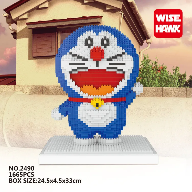 Хобби Строительные блоки мини Kawaii Doraemon аниме мультфильм микро строительные