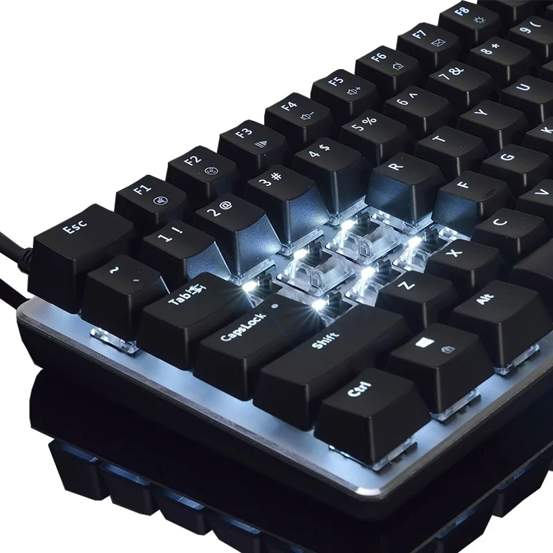 Ajazz AK33 82 клавишная панель проводная USB подсветка Механическая игровая клавиатура