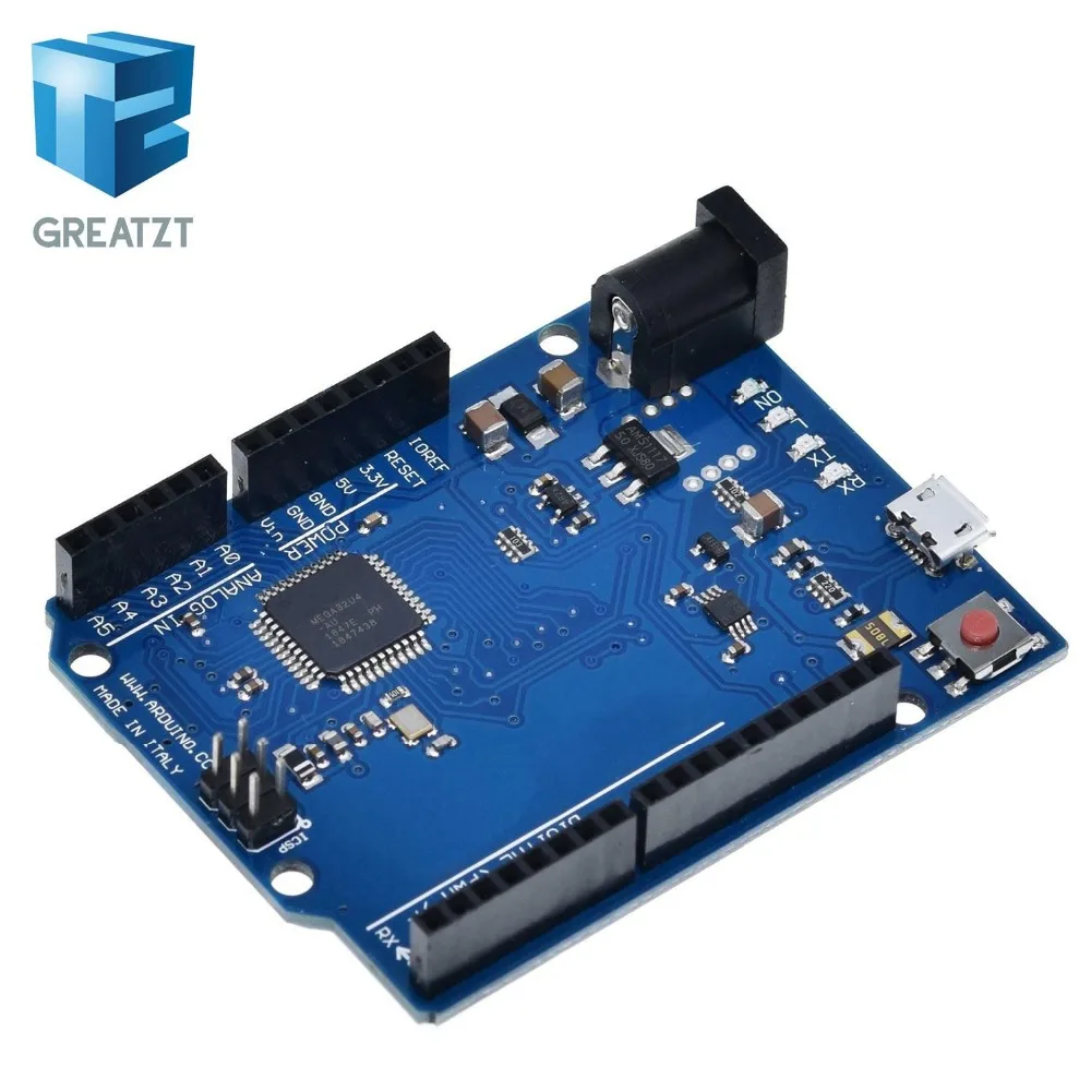 GREATZT Leonardo R3 микроконтроллер Atmega32u4 макетная плата с usb-кабелем совместима с Arduino DIY стартовый комплект