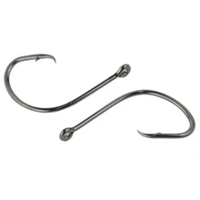 50 x химически заточенный Круг Осьминог рыболовные Крючки рыболовные снасти черный 5 размер