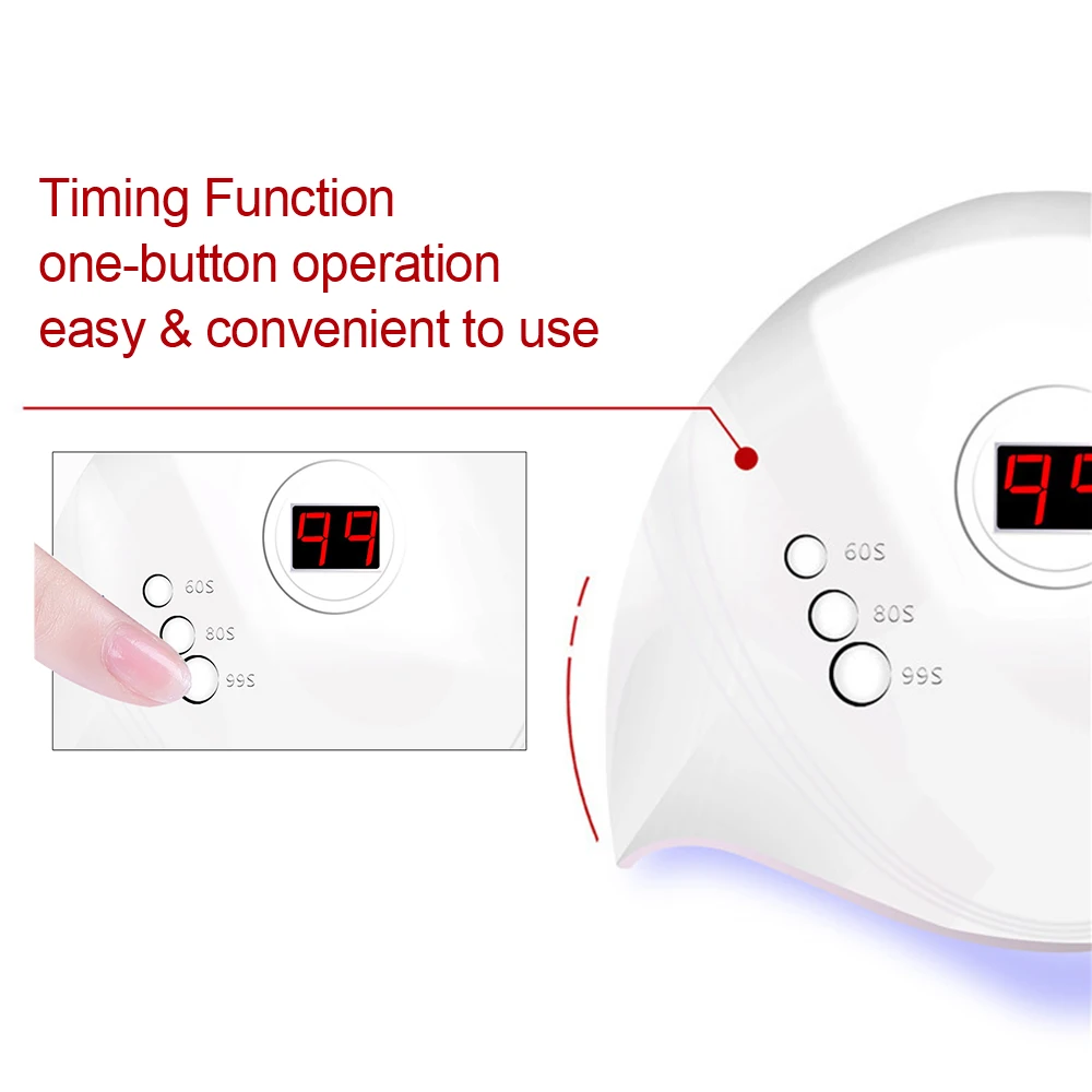 24 Вт УФ-лампа для ногтей с ЖК-экраном, 3 таймера, usb зарядка, Сушилка для ногтей, портативная отверждающая лампа, кнопочный датчик, инструменты для дизайна ногтей