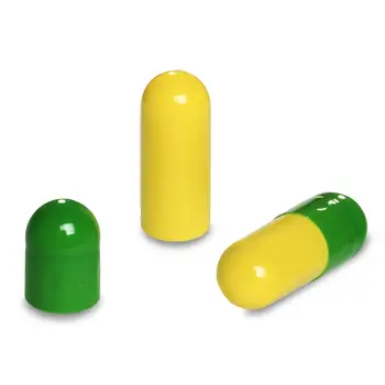 

Hight quality 10,000 pcs/Carton Gel Capsules Size 00 Apple GreenYellow Empty gelatin capsules for capsule filler machine