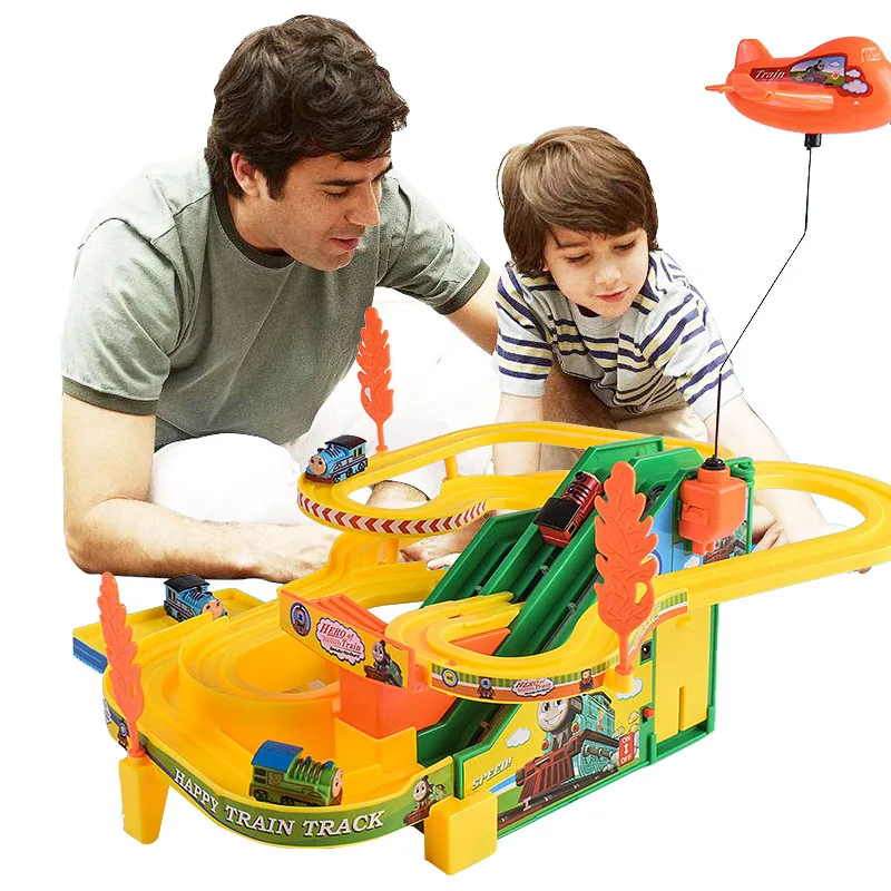 

Thomas and Friends Small train set rail car multi-layer electric toy climbing stairs slide children's toys boys and girls gifts