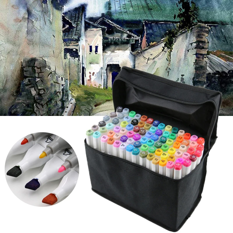 

TOUCHNEW 168 Colors set Alcohol Double Headed sketch Marker For School Drawing Marker Pen Animation Design School Supplies