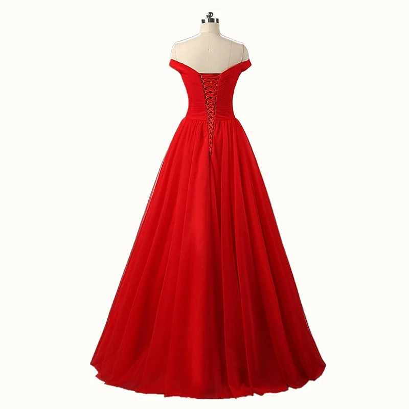 deep red gown