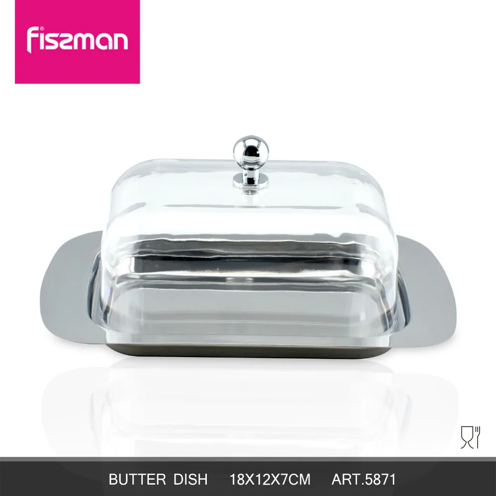 Fissman Durable Stainless Steel Butter Dish Box Container Cheese Server