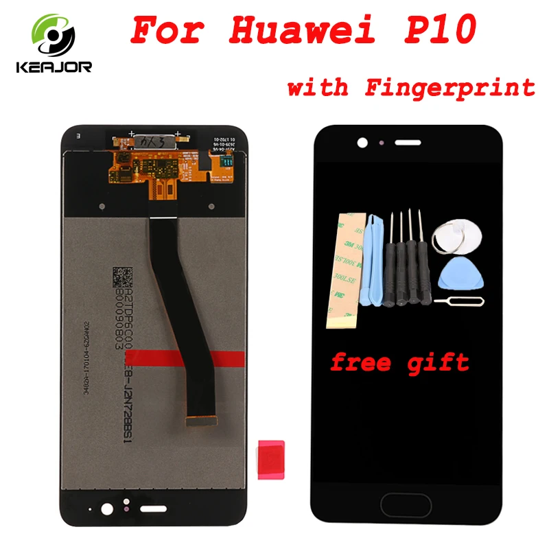 

Display For Huawei P10 Touch Screen LCD Display with Fingerprint Key Digitizer Assembly Replacement Screen For Huawei P10 5.1