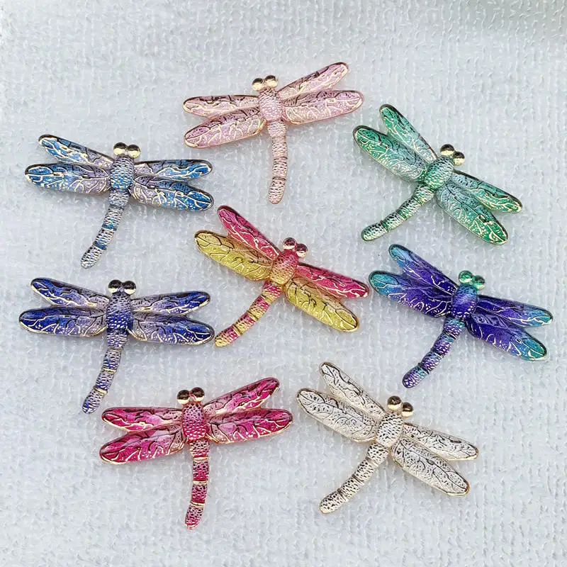 

Colorful Resin Dragonfly Brooches for Women Summer Style Color Insect Pin Fashion Jewelry DIY Good Gift 31*45mm 8pcs -B63A
