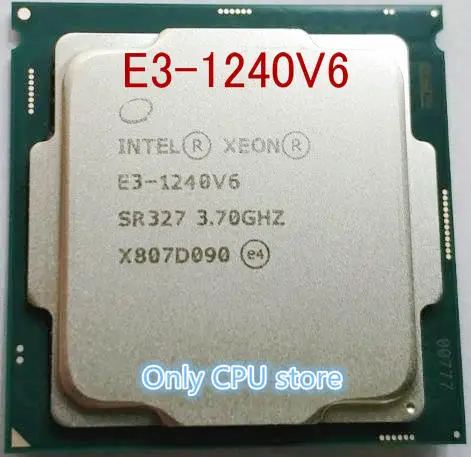 original Intel Xeon Processor E3-1240V6 E3-1240 V6 Quad-Core Processor LGA1151 CPU E3 1240 V6 cpu computer